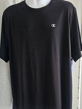 Champion Men's Sport Reflective Logo  T-shirt Black Size XXL NWT